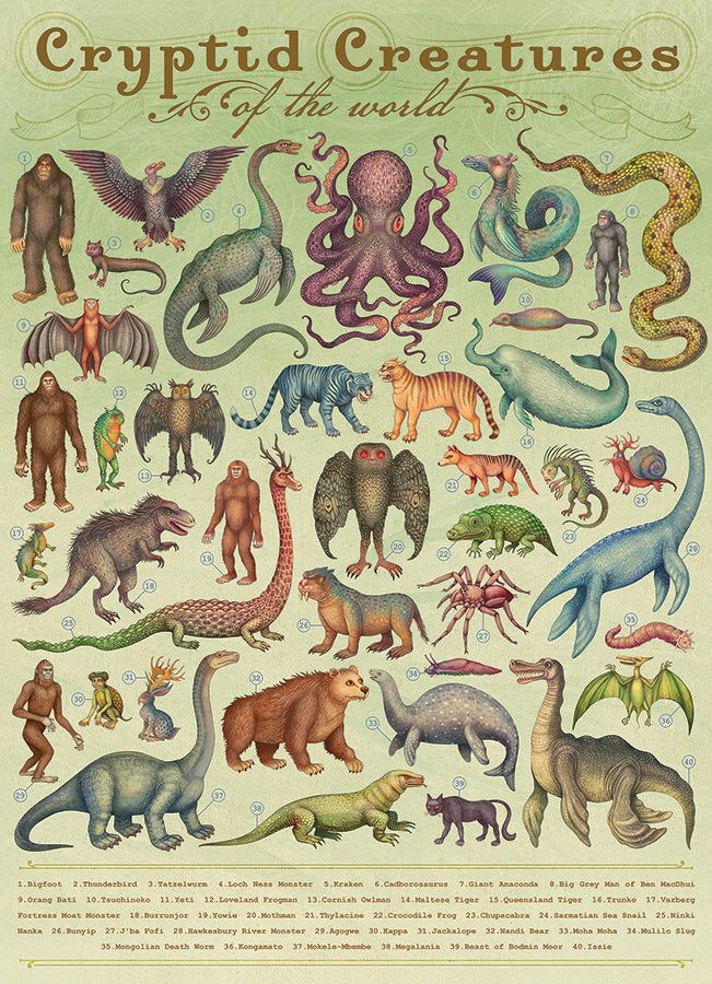 cobble-hill-1000-piece-cryptid-creatures-puzzle-1000-teile image 2