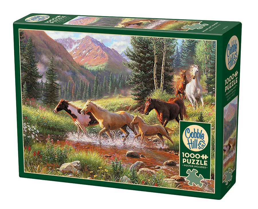 cobble-hill-mountain-thunder-1000-teile-puzzle-pferde image 1