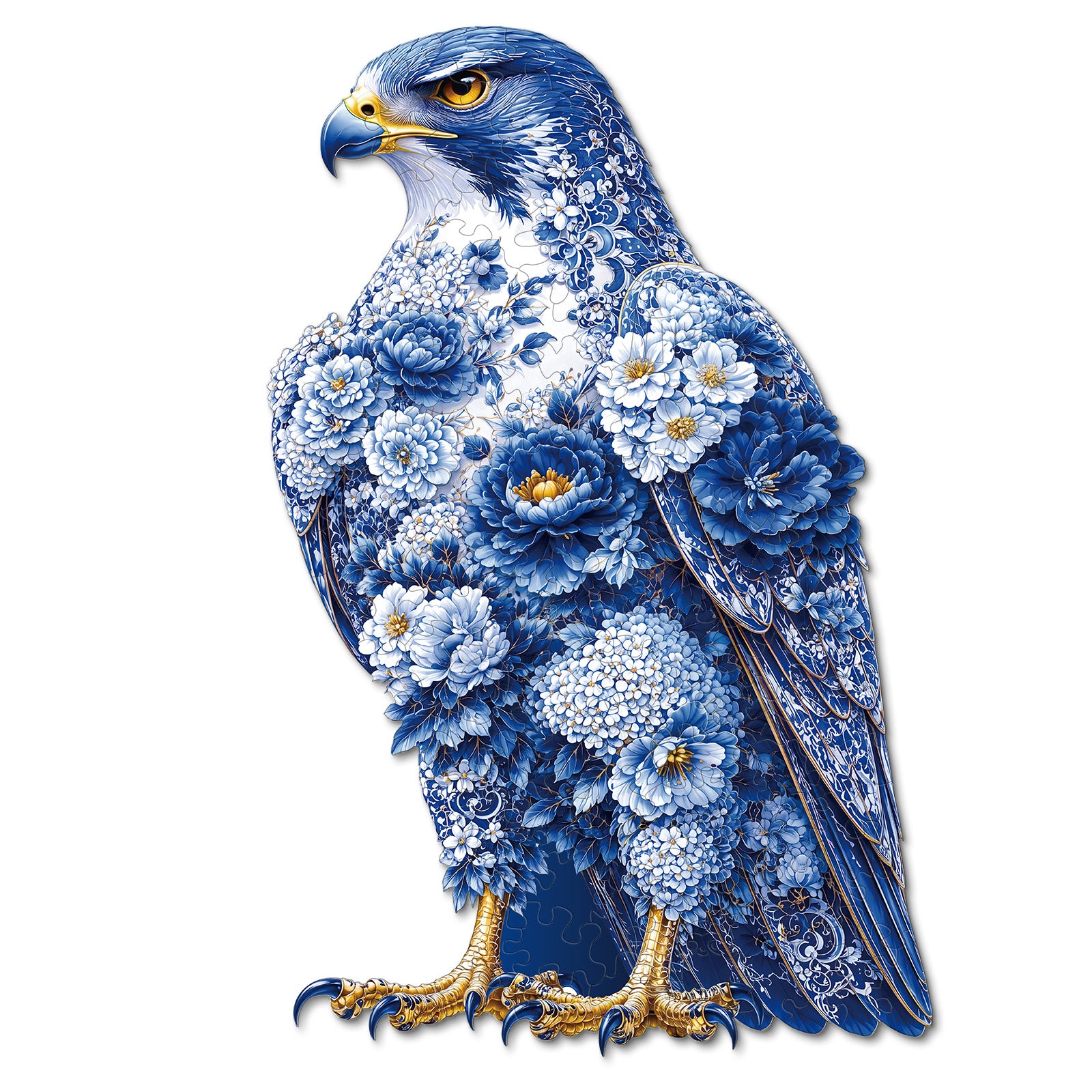 kaayee-wooden-puzzle-blue-blossom-eagle-holzpuzzle-adler-m image 1