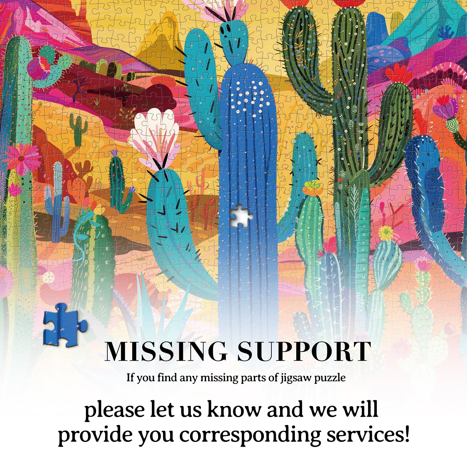 kaayee-cardboard-puzzle-neon-cactus-valley-1000-teile-standard image 7
