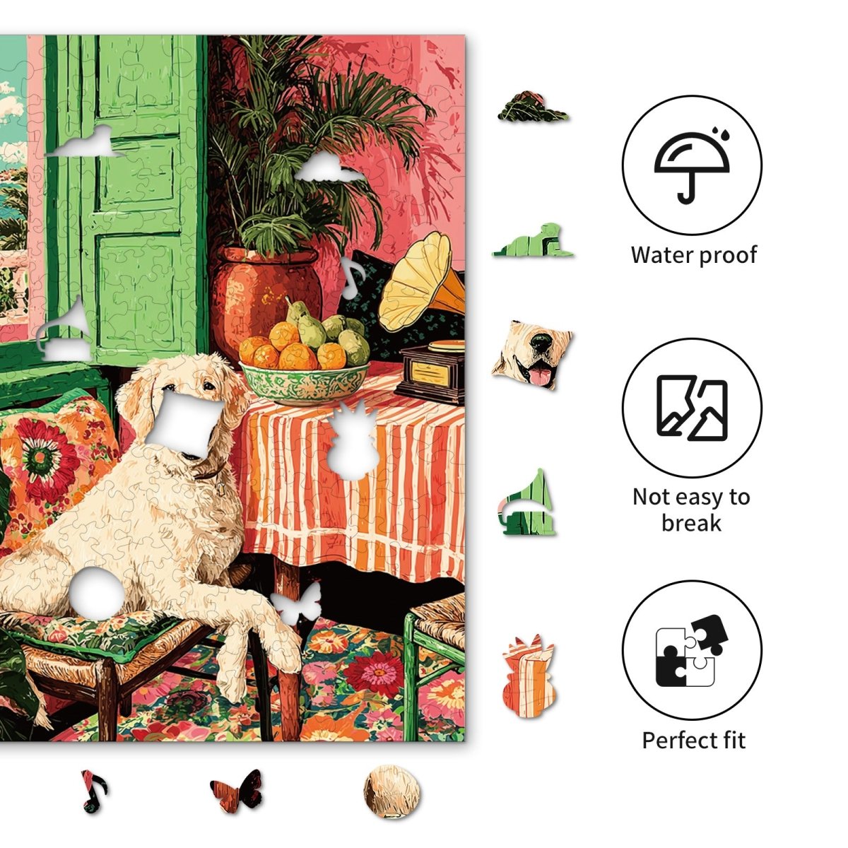 kaayee-sunny-golden-corner-holzpuzzle-medium-golden-retriever image 2