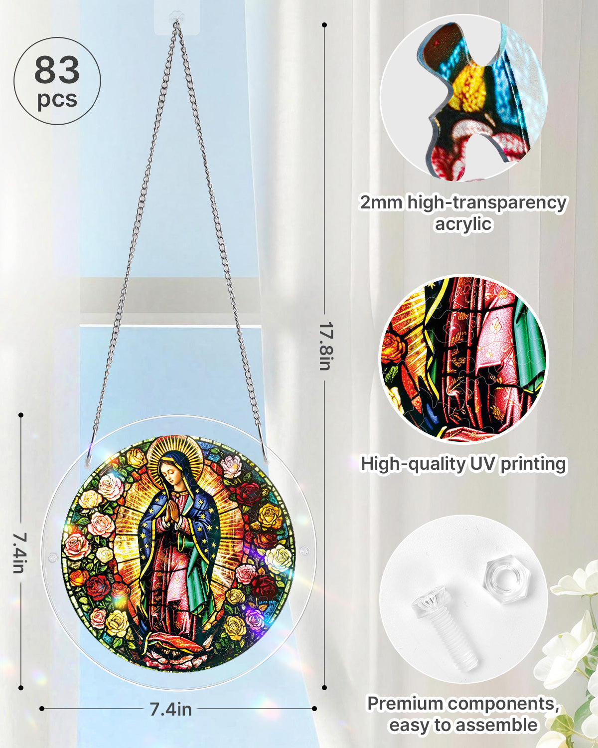 kaayee-light-of-prayer-suncatcher-fensterbild-medium-20-8-cm image 4