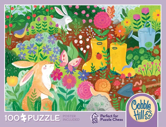 cobble-hill-rabbit-garden-puzzle-100-teile-hasen image 1