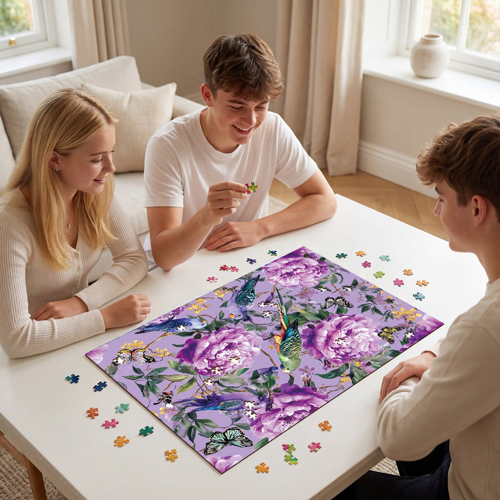 kaayee-lavender-birdsong-kartonpuzzle-1000-teile-standard image 4