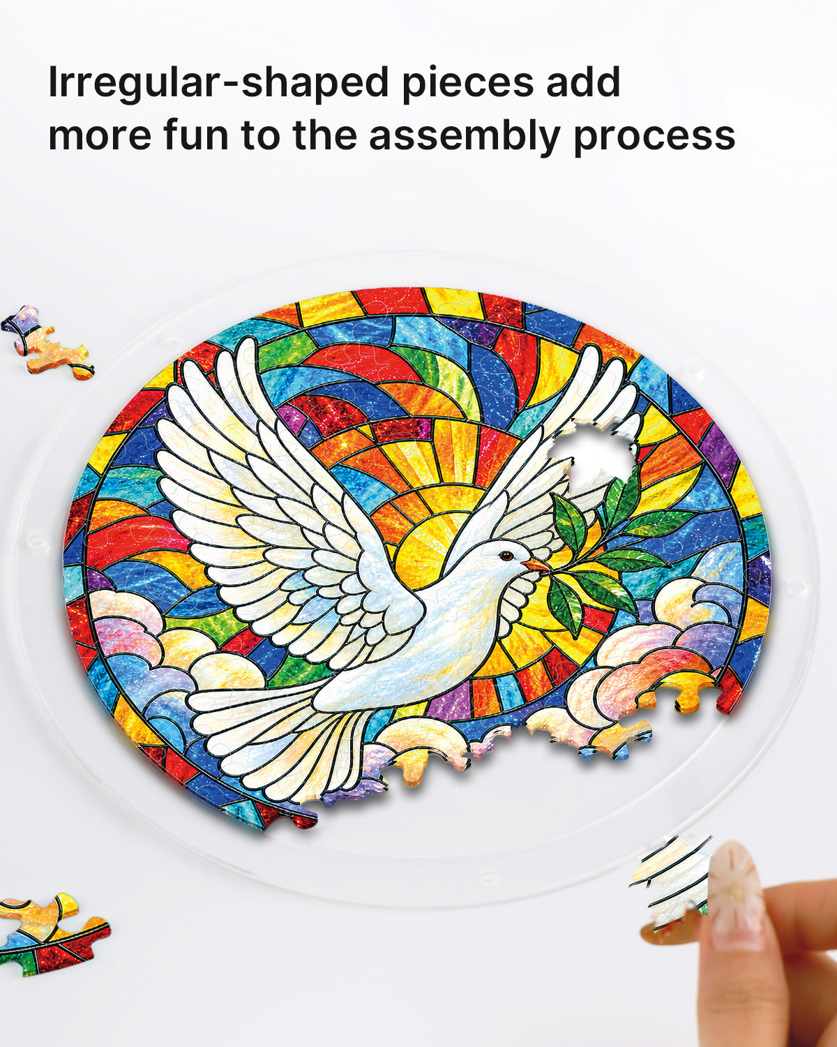 kaayee-suncatcher-puzzle-dove-of-dawn-sonnenf-nger-medium-20-8-cm image 2