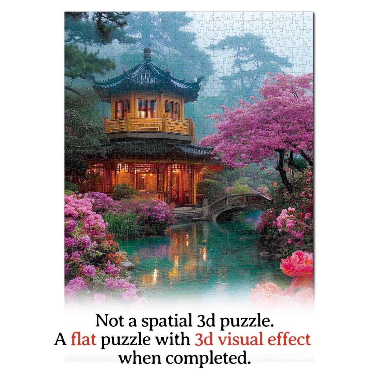 kaayee-flower-courtyard-by-the-stream-puzzle-1000-teile-standard image 4