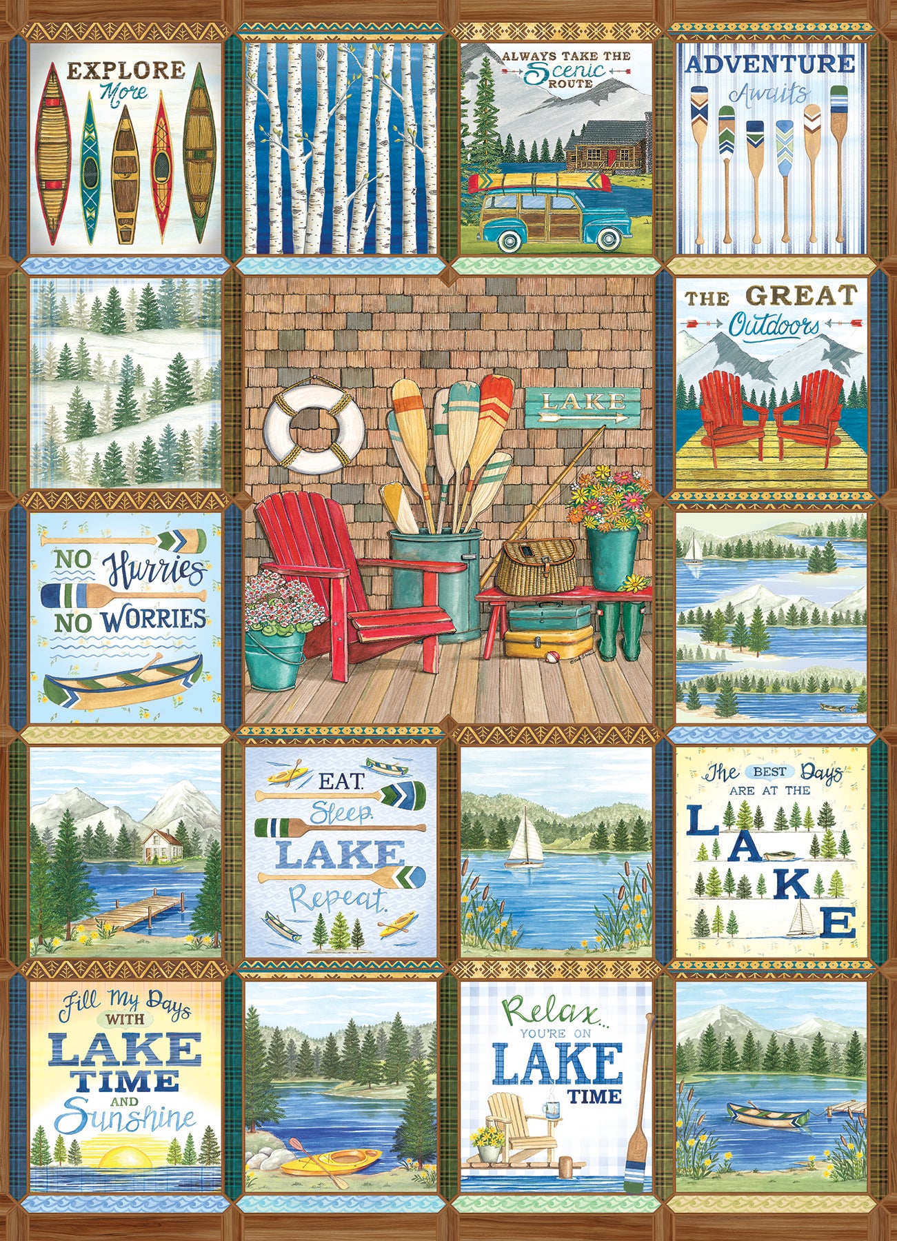 cobble-hill-lake-country-1000-teile-puzzle-see-collage image 2