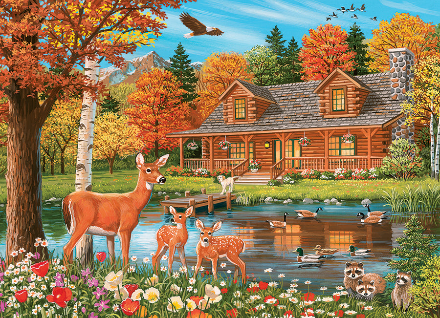 cobble-hill-cottage-pond-family-pieces-350-puzzle-herbst image 2