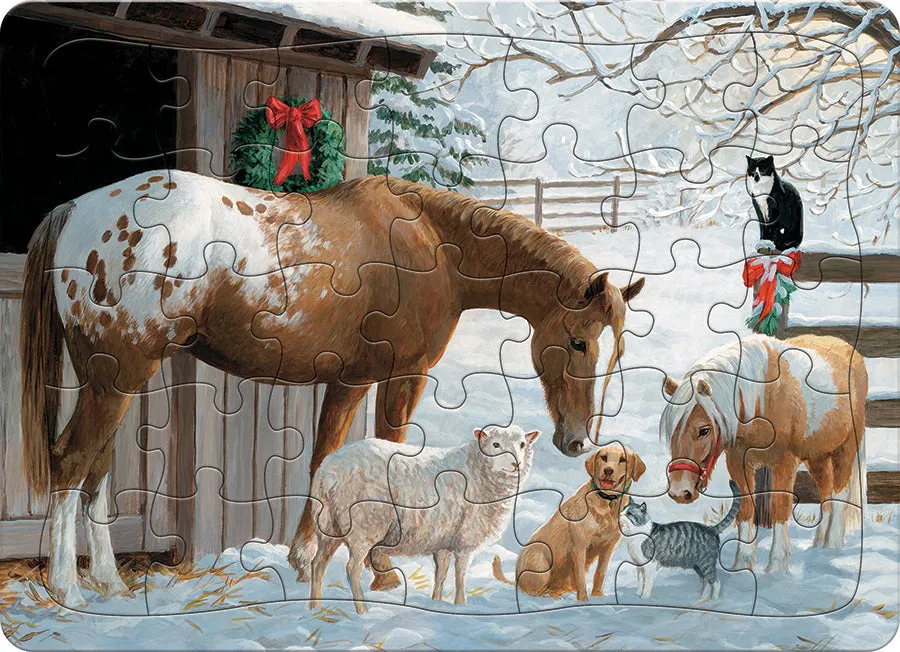 cobble-hill-barnyard-greetings-35-teile-rahmenpuzzle image 1