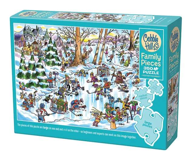 cobble-hill-family-pieces-350-hockey-town-familienpuzzle-350-teile-hockey image 1