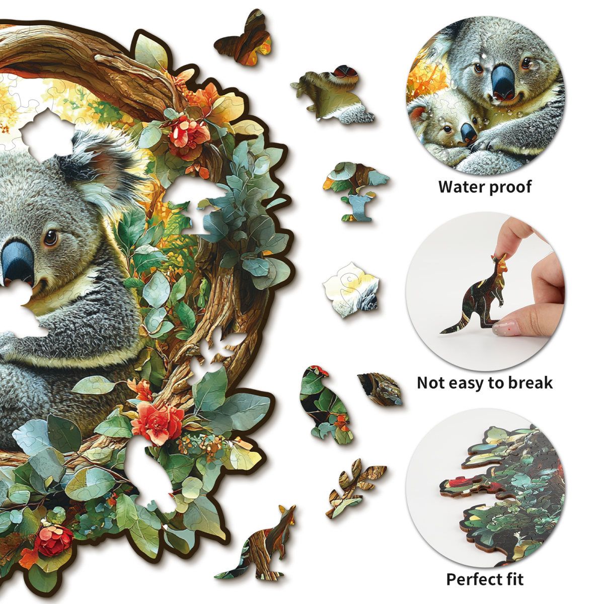 kaayee-koala-mutter-kind-holzpuzzle-medium-tiermotiv image 2
