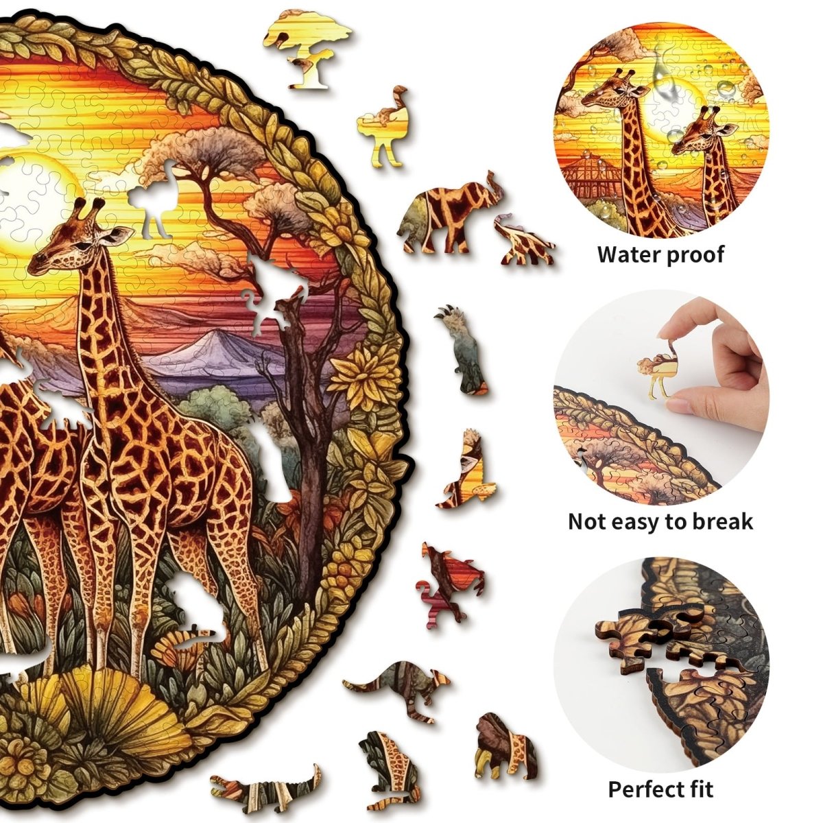 kaayee-giraffe-family-wooden-puzzle-holzpuzzle-medium-giraffe image 2