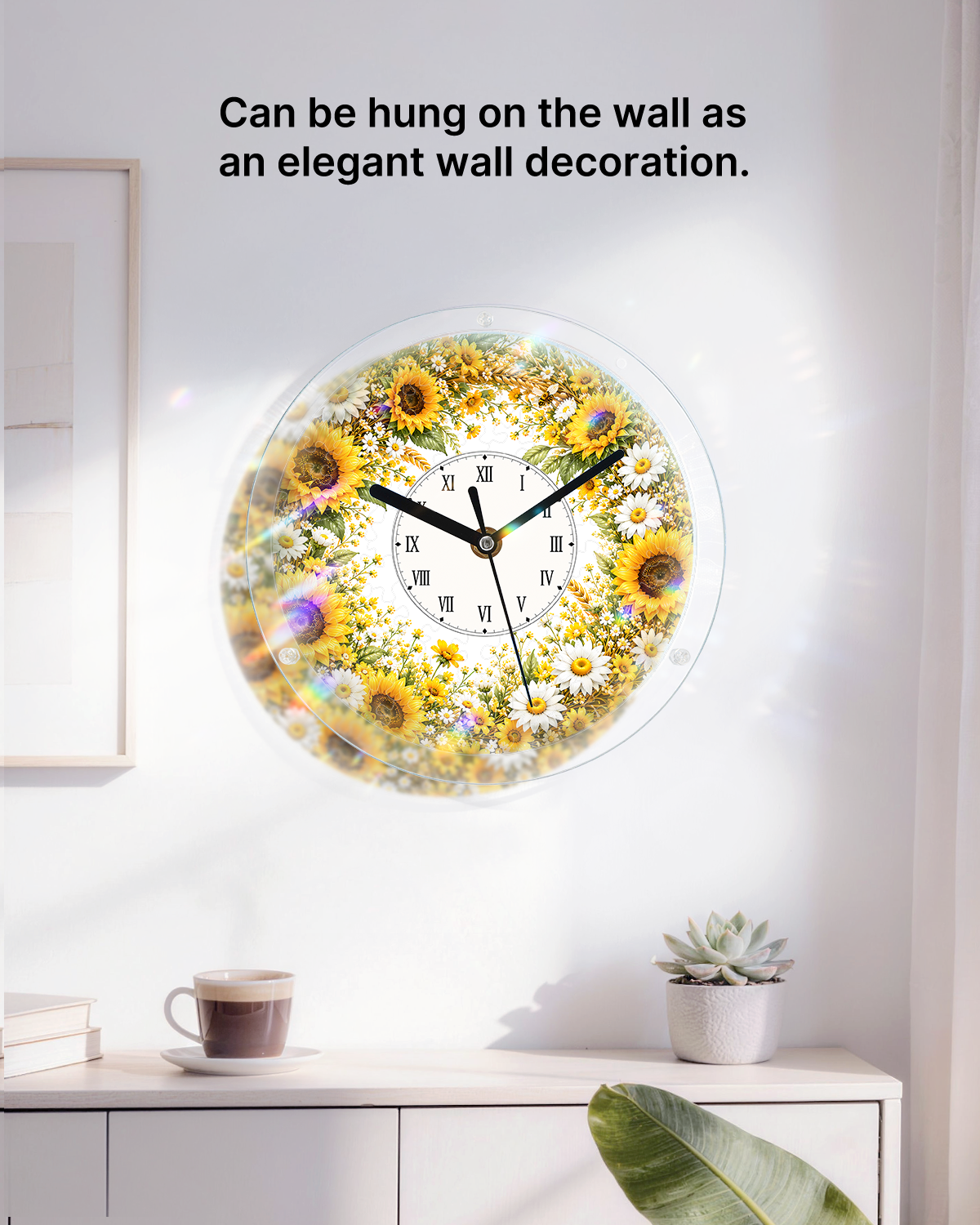 kaayee-golden-sunflower-puzzle-uhr-acryl-regular-size image 4