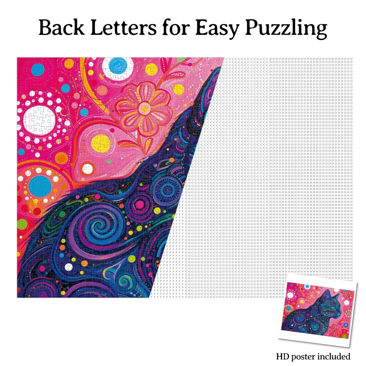 kaayee-cardboard-puzzle-psychedelic-cat-1000-teile image 6