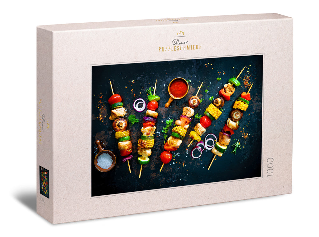 ulmer-puzzleschmiede-puzzle-1000-teile-buntes-barbecue-grillspie-e image 1