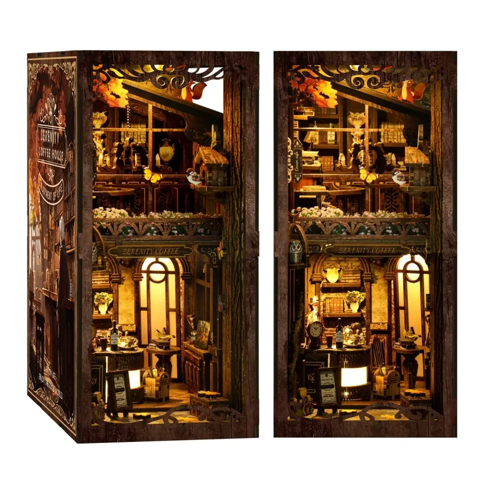 kaayee-book-nook-kit-serenity-coffee-house-miniaturhaus image 1