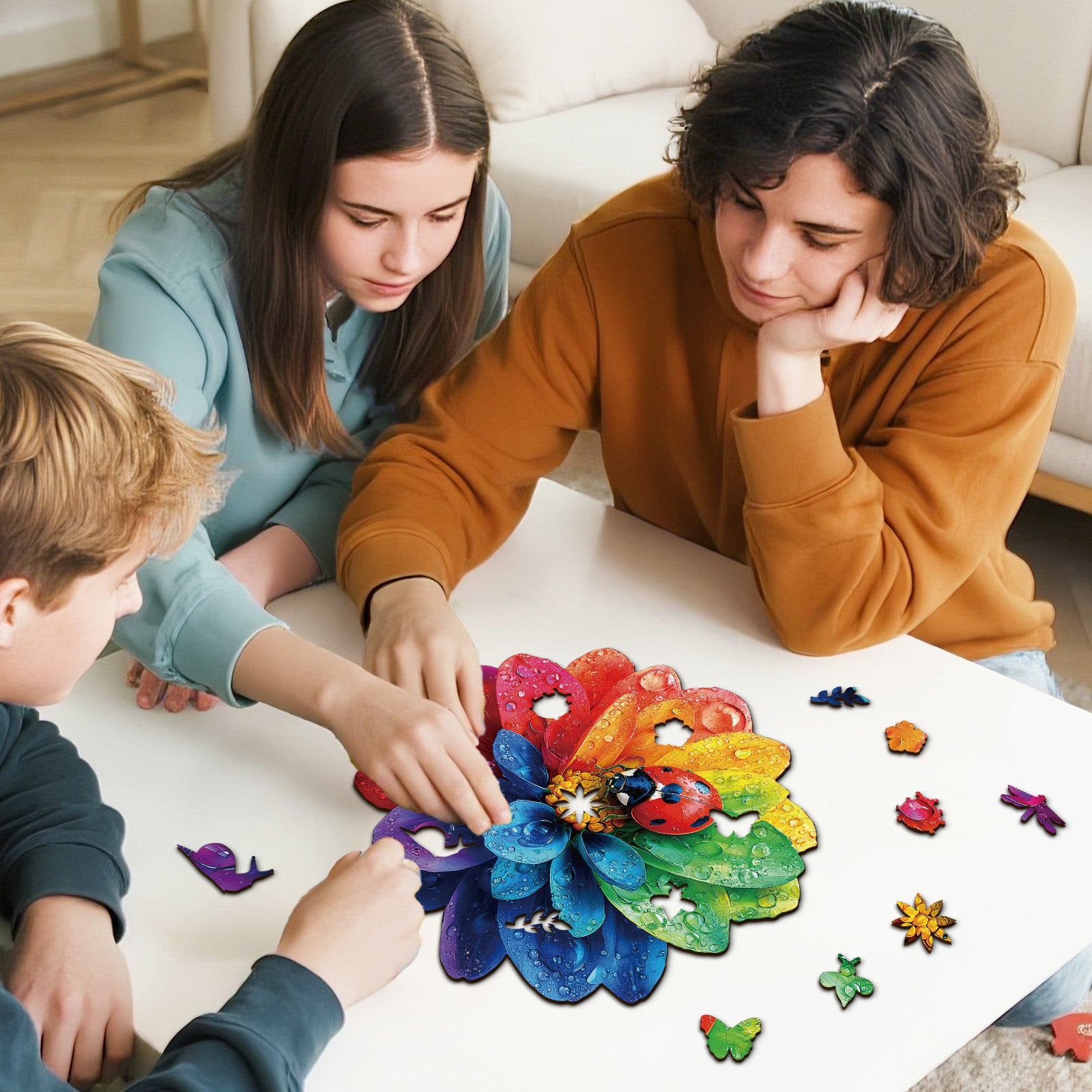 kaayee-ladybug-s-rainbow-garden-holzpuzzle-medium-garten image 7