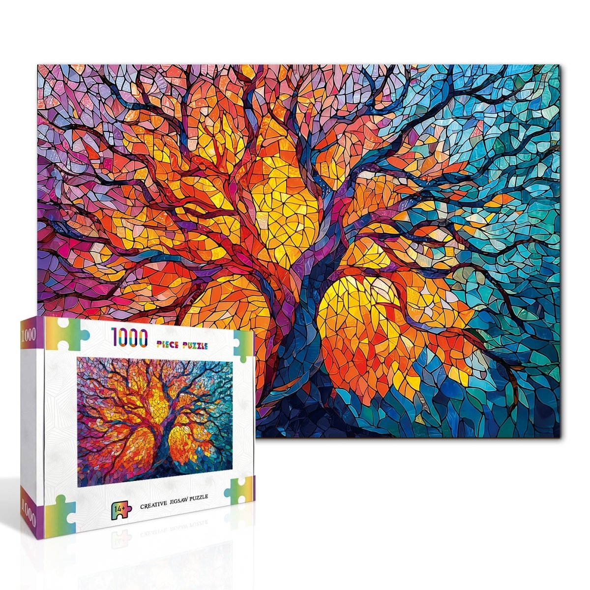 kaayee-stained-glass-tree-1000-teile-puzzle-standard-edition image 2