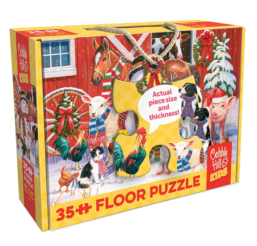cobble-hill-floor-festive-farmyard-bodenpuzzle-35-teile-tiere image 1