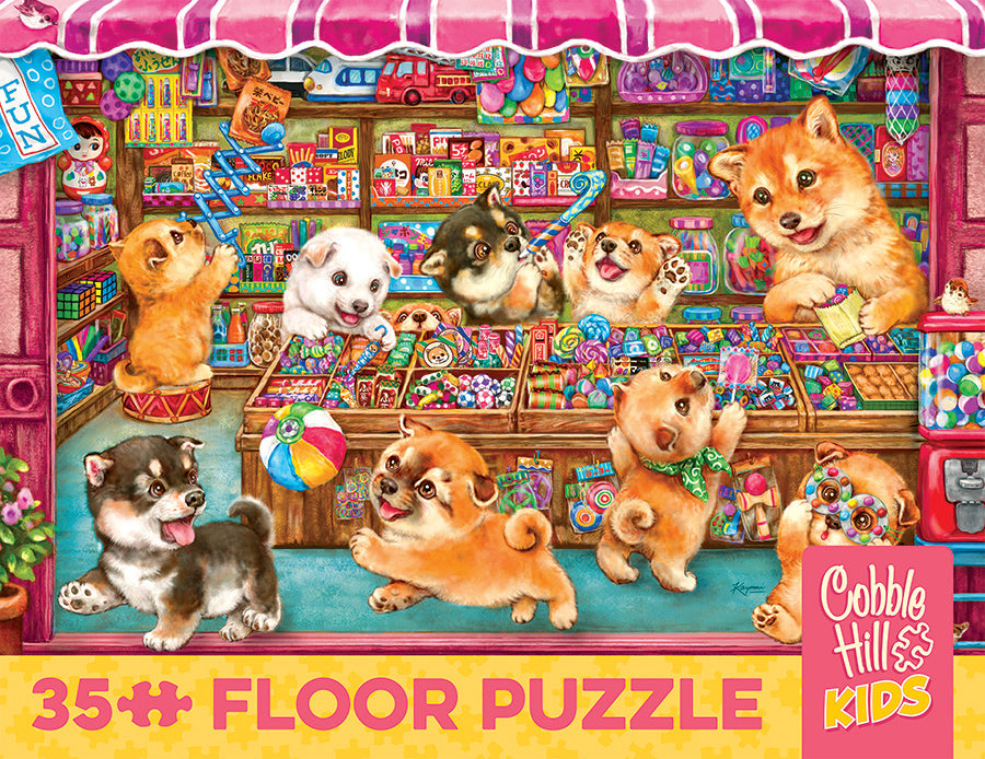 cobble-hill-floor-puzzles-shiba-s-candy-store-bodenpuzzle-35-teile-hunde image 3
