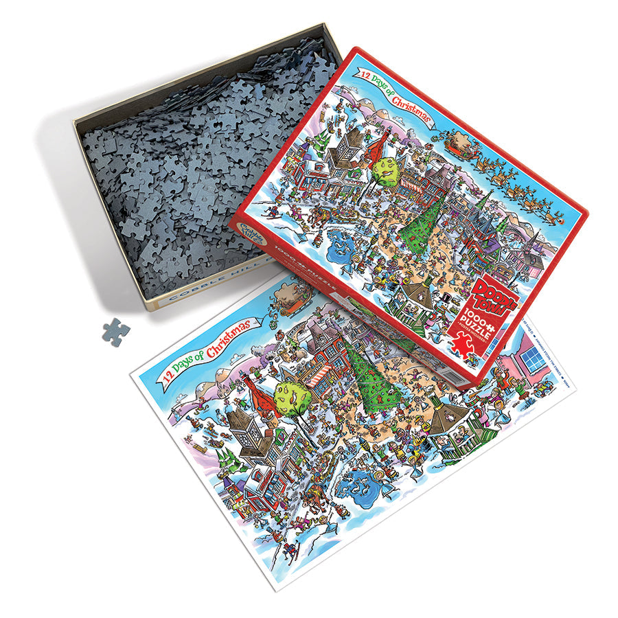 cobble-hill-1000-doodletown-12-days-of-christmas-puzzle-1000-teile image 3