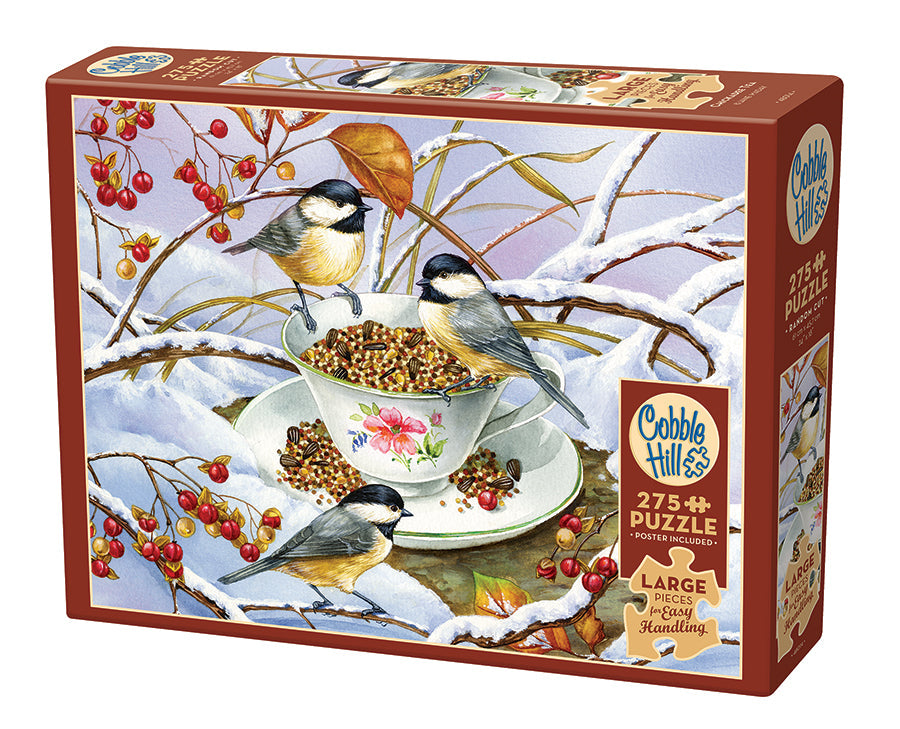 cobble-hill-chickadee-tea-puzzle-275-teile-gro-e-teile image 1