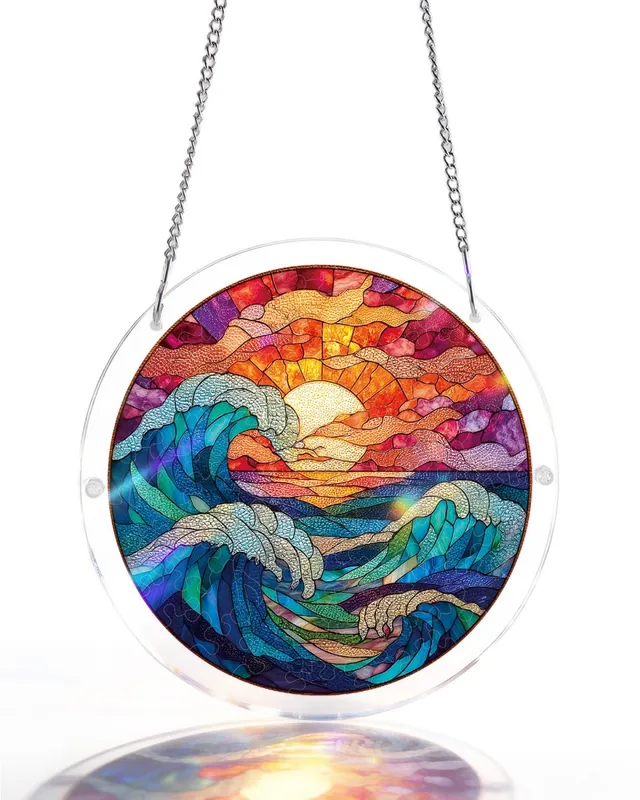 kaayee-suncatcher-puzzle-chasing-the-sun-sea-acrylpuzzle-meer image 1