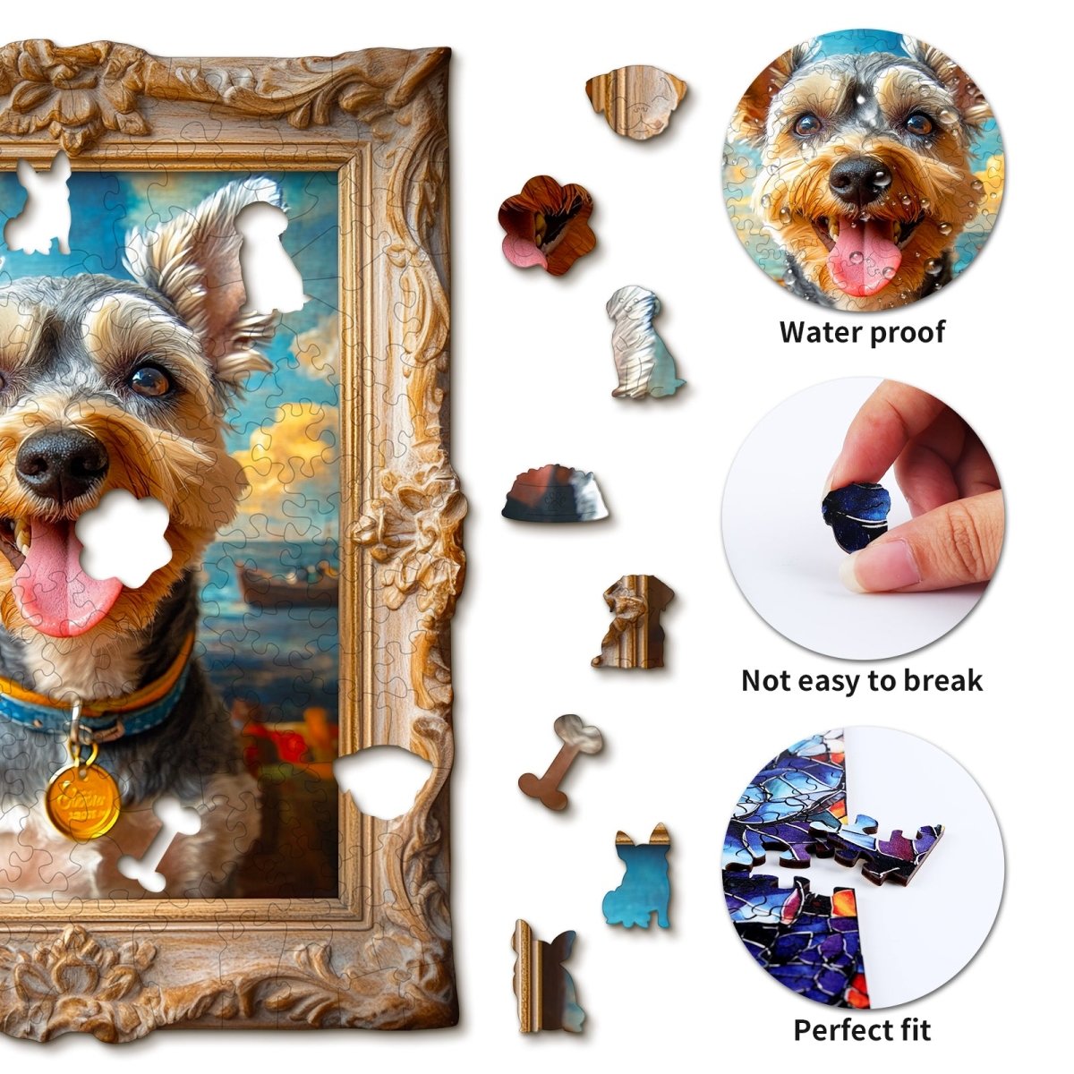 kaayee-wooden-puzzle-dog-photo-frame-holzpuzzle-hund-m image 2