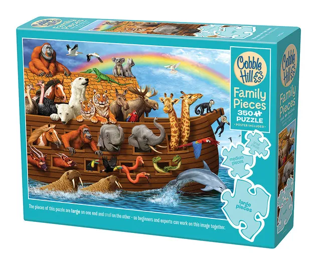 cobble-hill-family-pieces-350-voyage-of-the-ark-puzzle-arche-tiere image 1