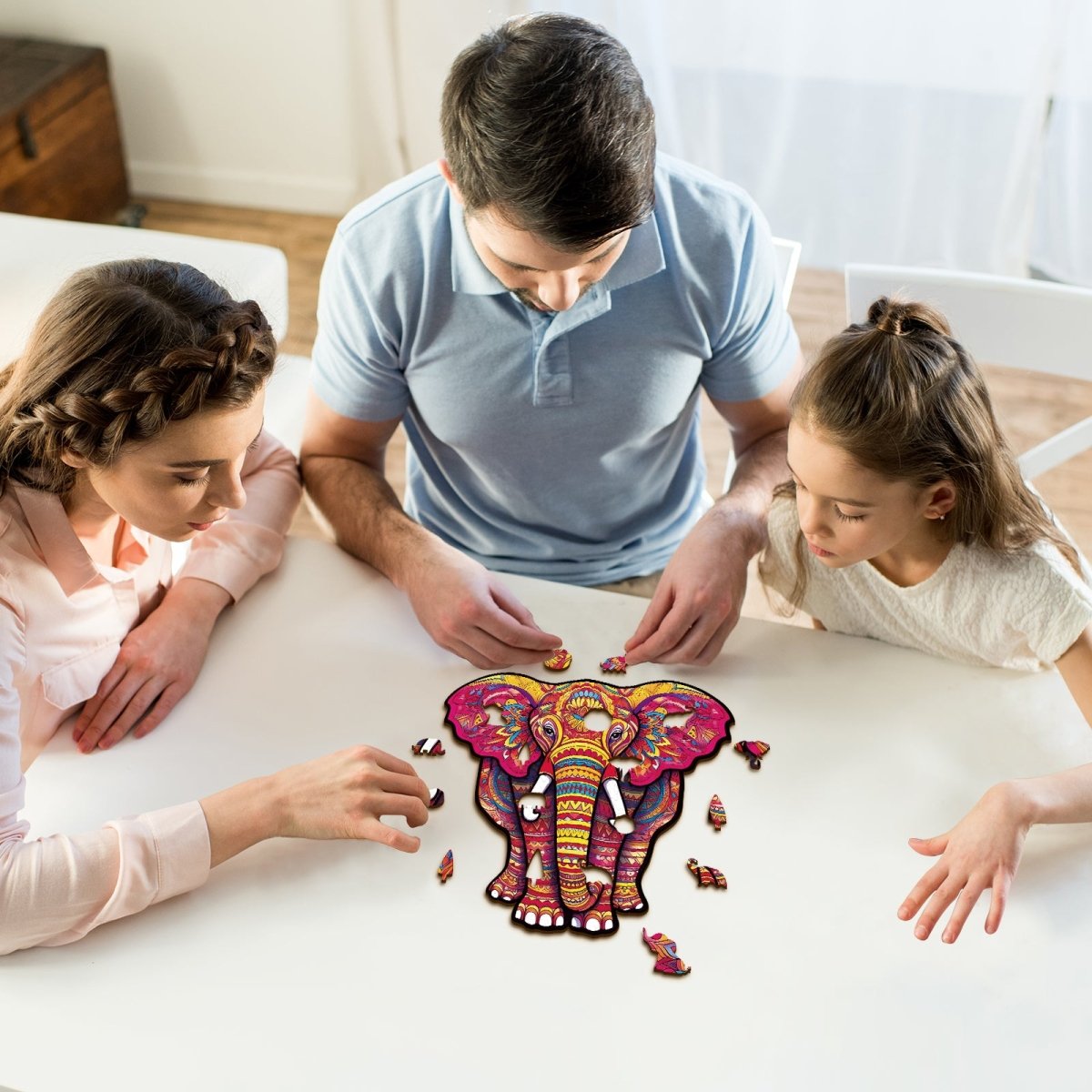 kaayee-wooden-mandala-elephant-holzpuzzle-mittel-bunt image 6