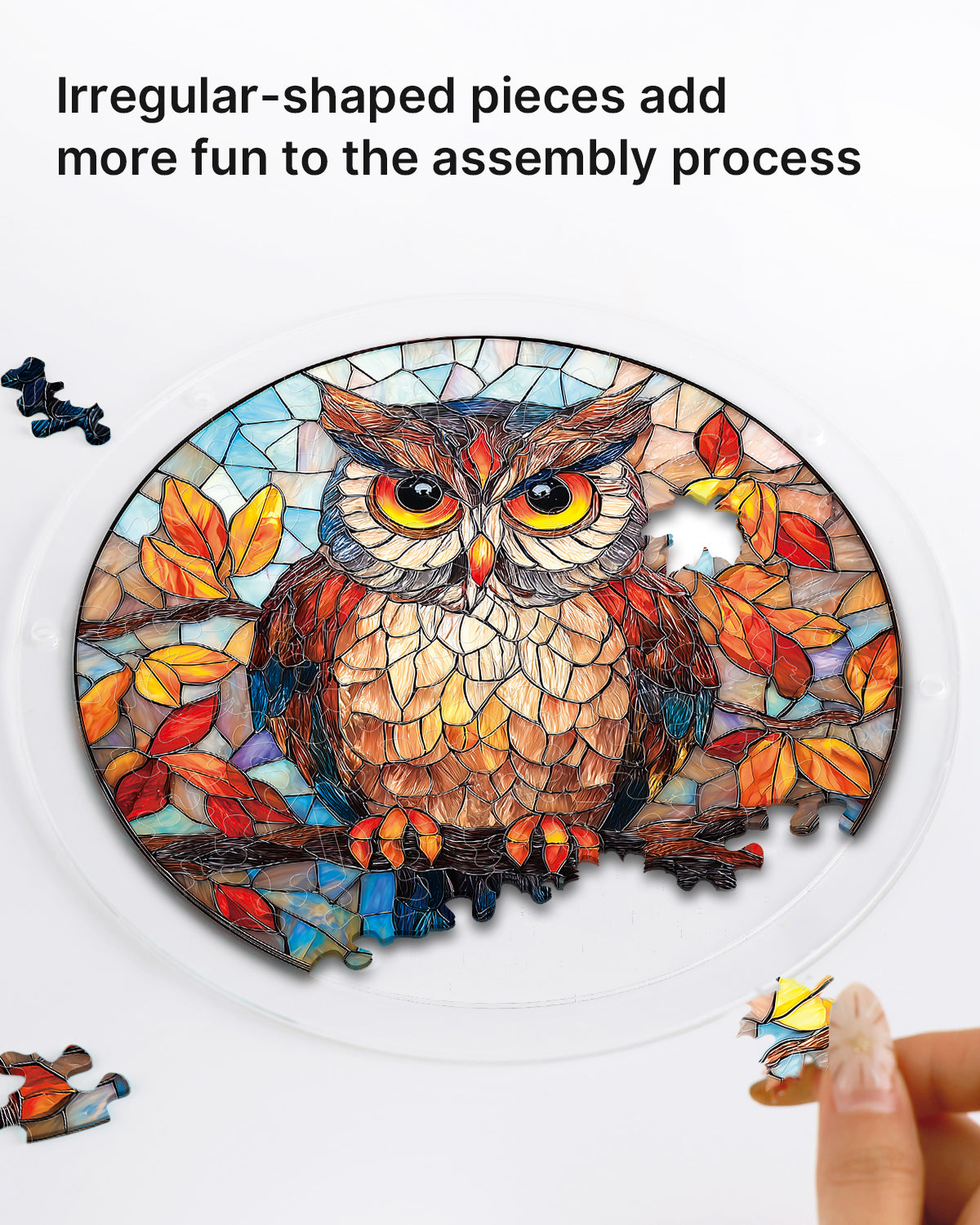kaayee-autumn-owl-suncatcher-fensterbild-medium-20-8-cm image 2