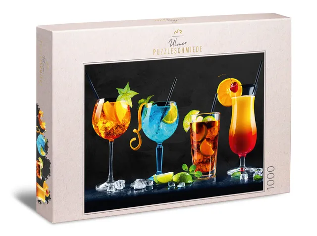 ulmer-puzzleschmiede-puzzle-1000-teile-cocktails-food-bunt image 1
