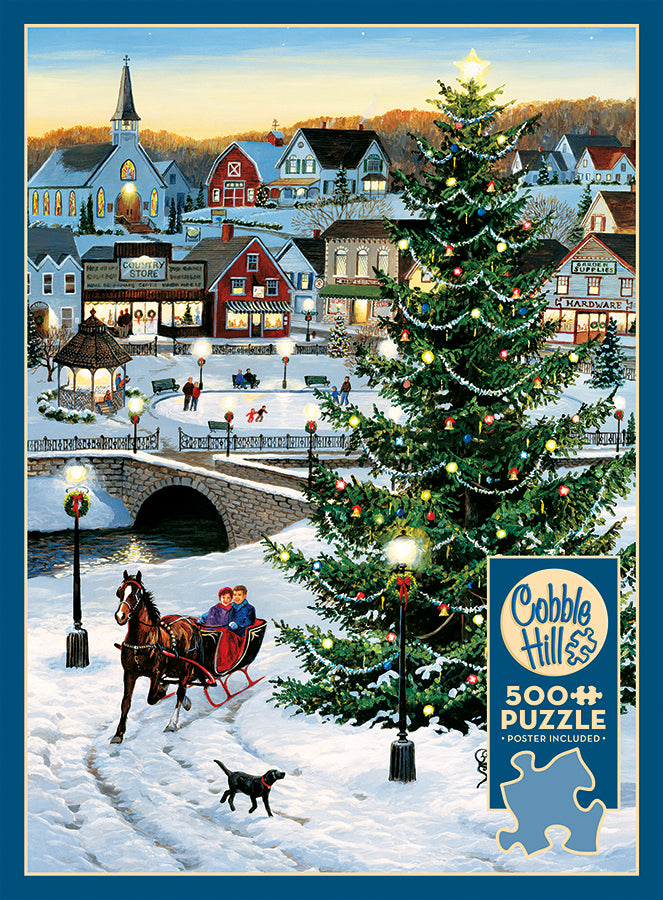 cobble-hill-500-teile-village-tree-puzzle-winterdorf image 3