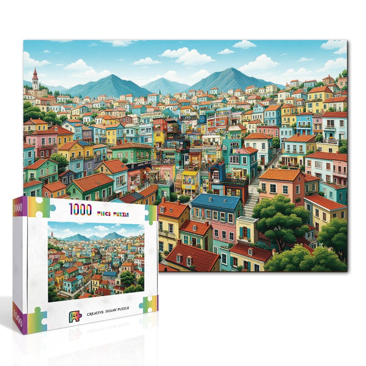 kaayee-cardboard-puzzle-sunveil-village-1000-teile-karton image 2