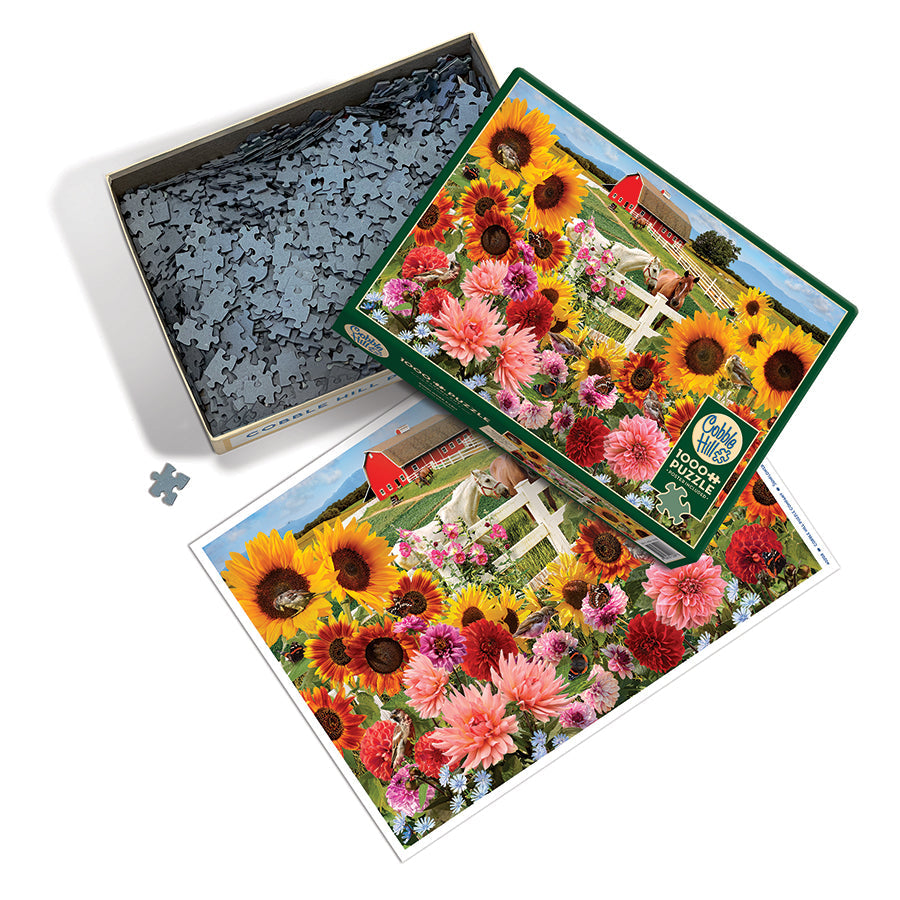 cobble-hill-sunflower-farm-puzzle-1000-teile-sonnenblumen image 3