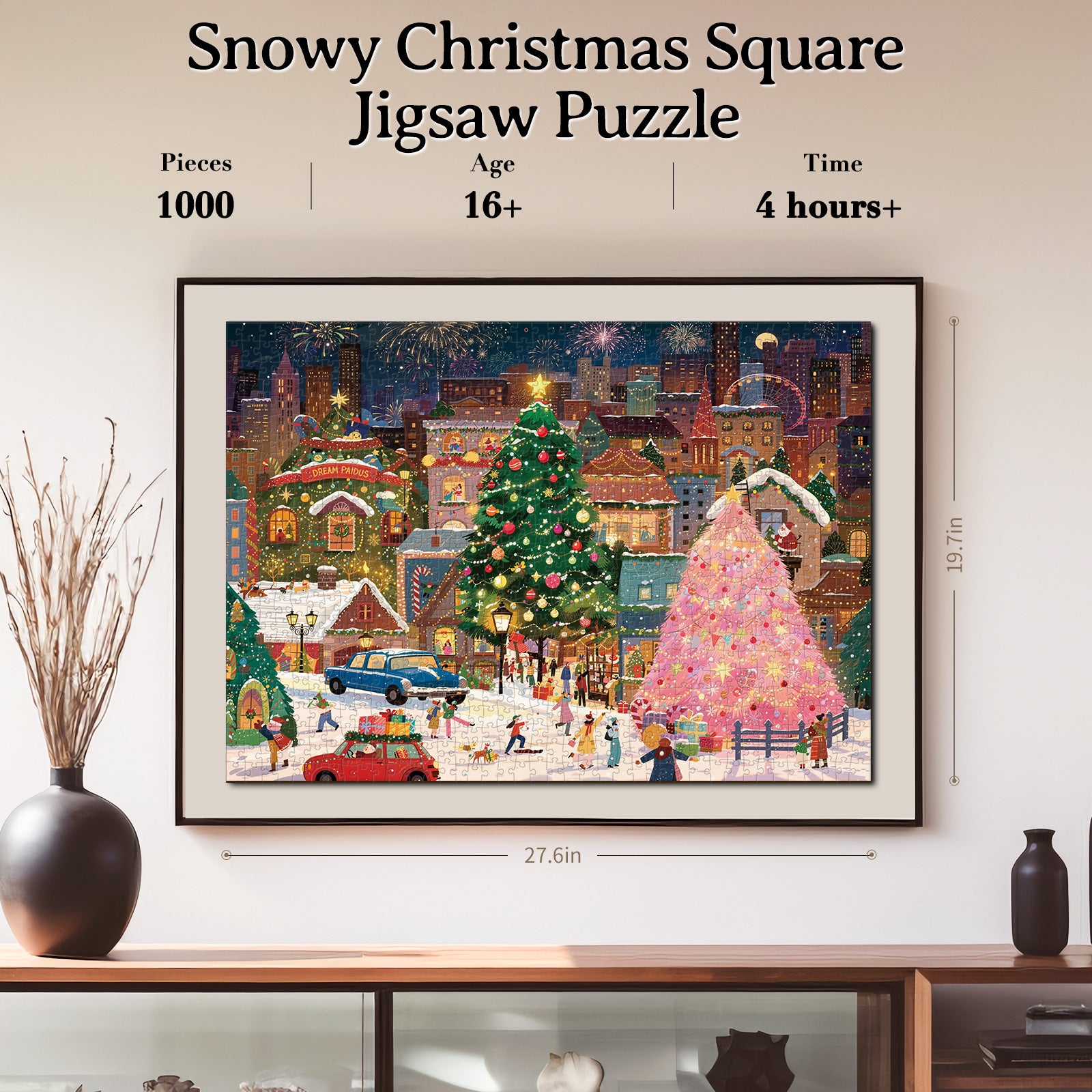 kaayee-cardboard-puzzle-snowy-christmas-square-1000-teile-eco image 6