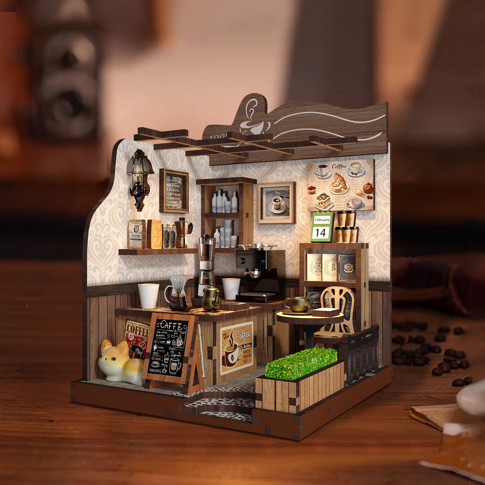 kaayee-miniature-house-rural-coffee-shop-miniaturhaus-caf-bausatz image 2