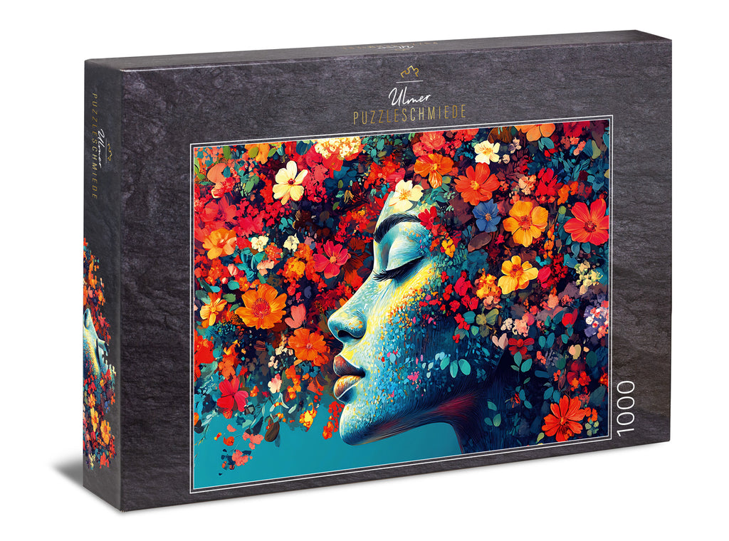 ulmer-puzzleschmiede-puzzle-1000-teile-blooming-fantasy-blumen image 1