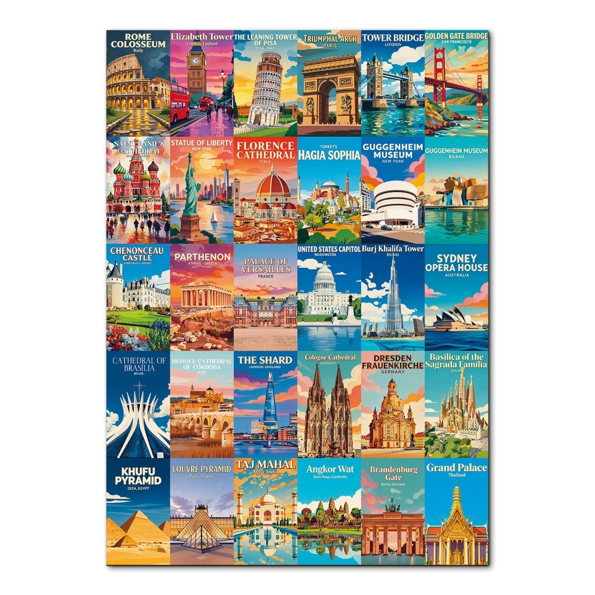 kaayee-cardboard-puzzle-world-architectural-wonders-1000-teile image 1