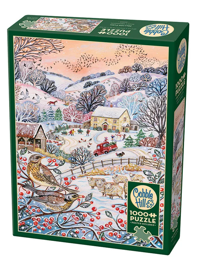 cobble-hill-hilltop-farm-puzzle-1000-teile-winter image 1
