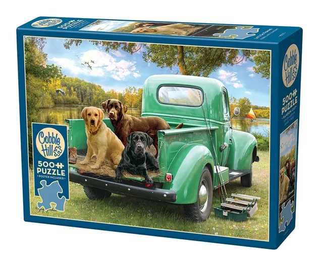 cobble-hill-let-s-go-fishing-puzzle-500-teile-hunde image 1