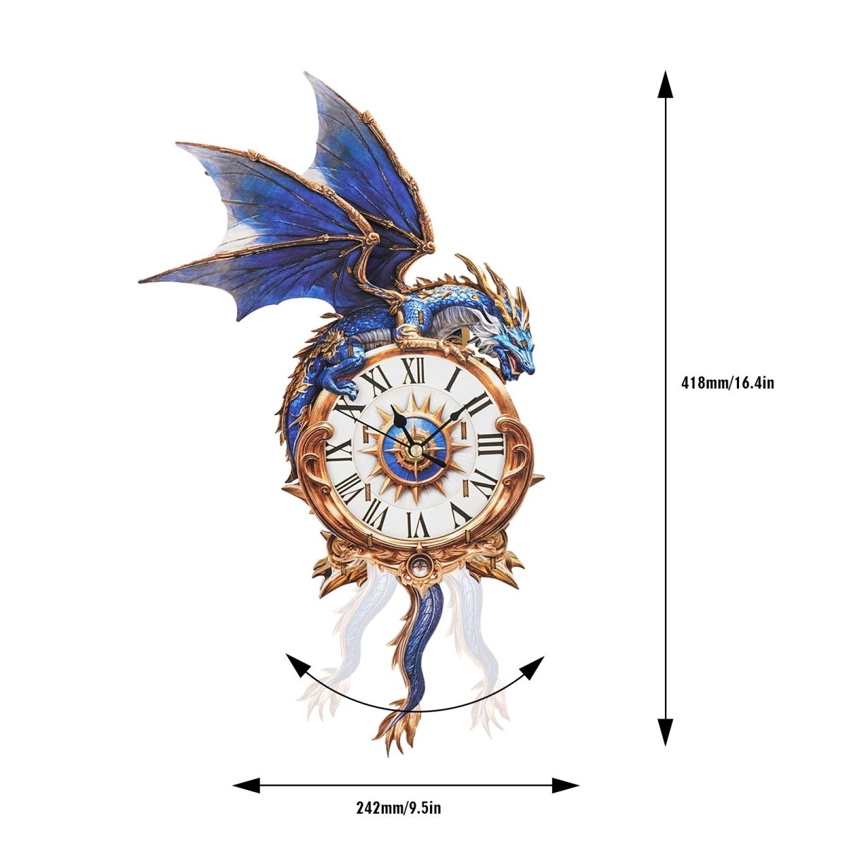 kaayee-clock-kit-blue-dragon-holzuhr-3d-puzzle-bausatz image 2