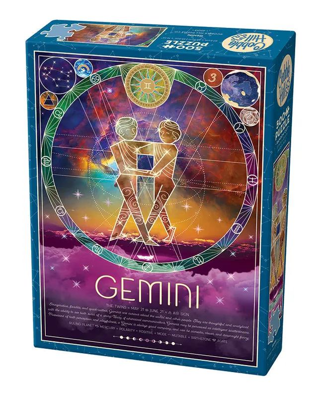 cobble-hill-gemini-puzzle-500-teile-sternzeichen-zwillinge image 1