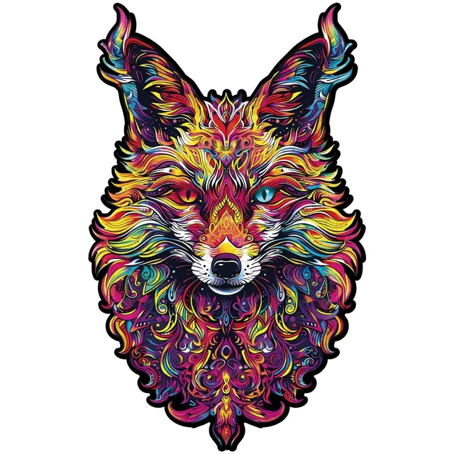 kaayee-wooden-puzzle-gorgeous-fox-holzpuzzle-medium-bunt image 1