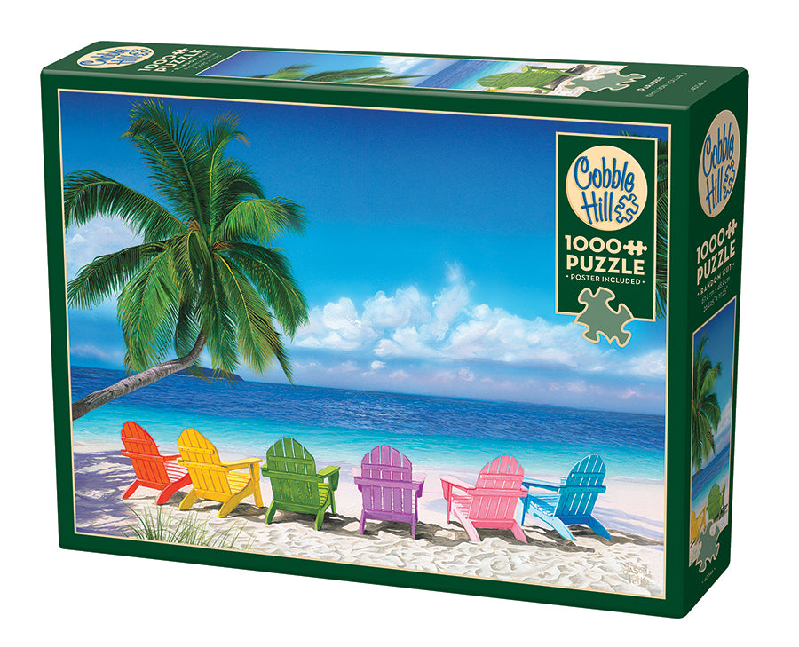 cobble-hill-paradise-1000-teile-puzzle-strand-palmen image 1