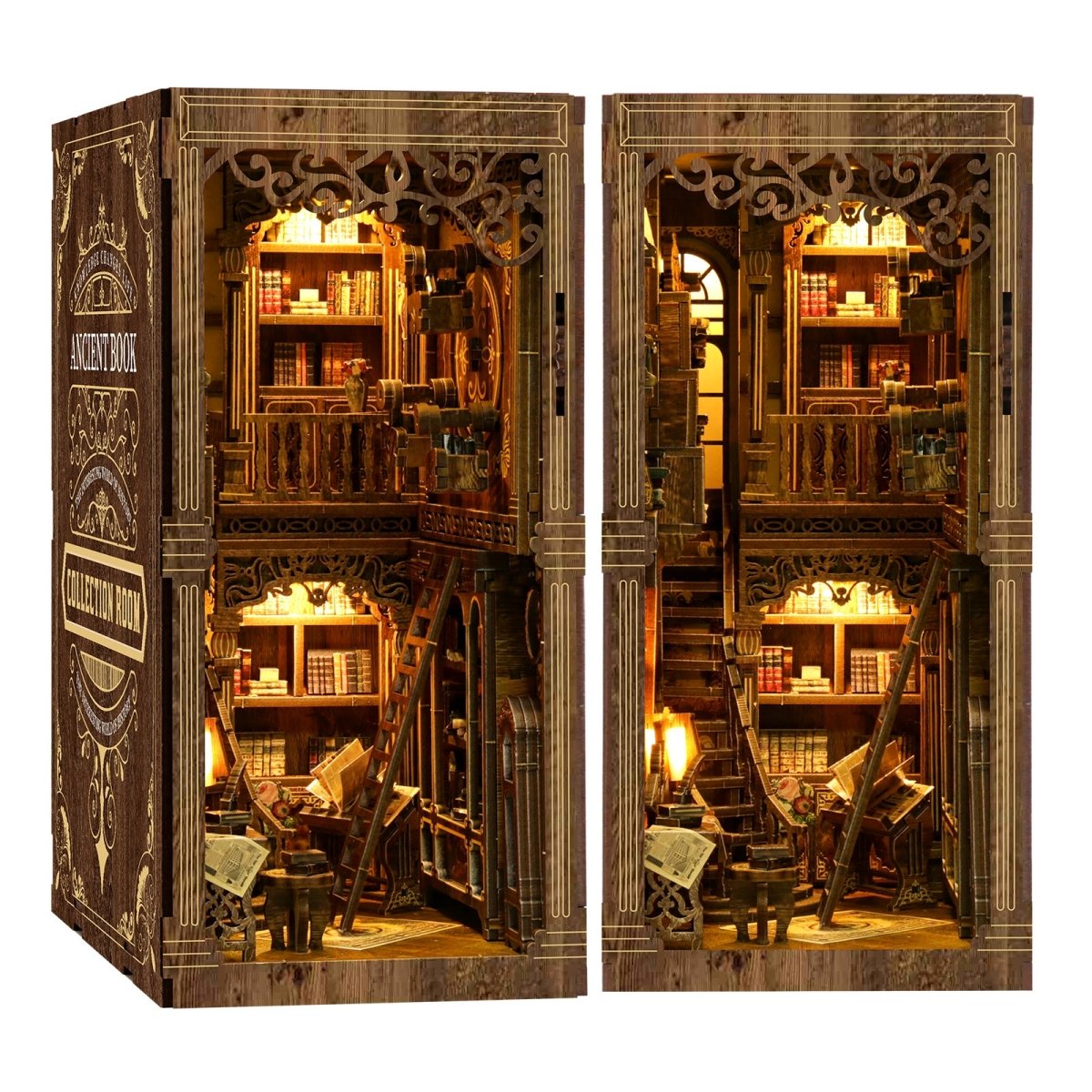 kaayee-book-nook-kit-antique-book-collection-regal-miniatur image 1
