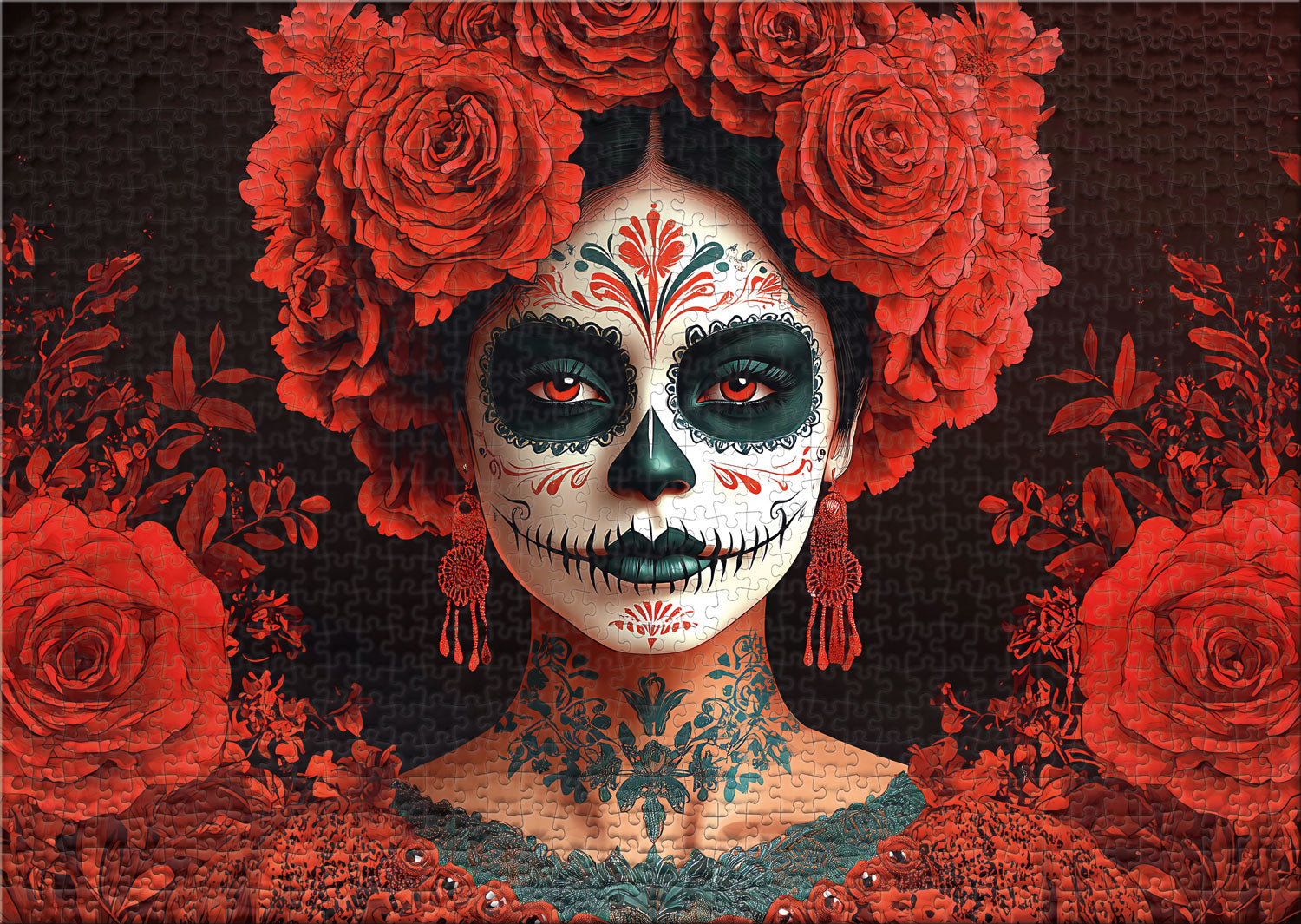 ulmer-puzzleschmiede-puzzle-1000-teile-dia-de-los-muertos-portr-t image 2