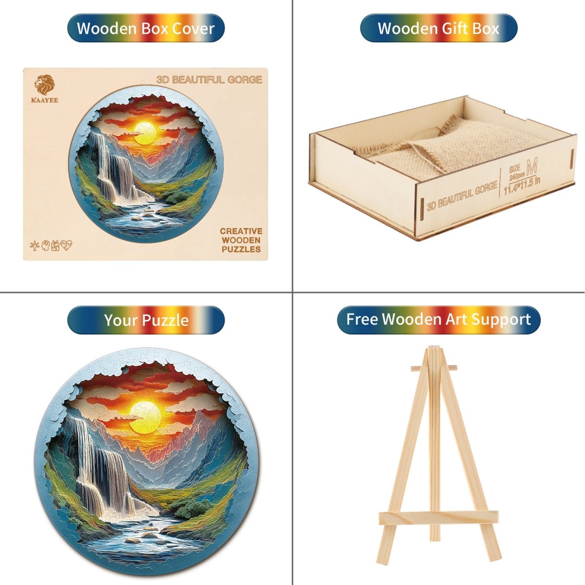 kaayee-wooden-puzzle-beautiful-gorge-holzpuzzle-medium-wasserfall image 3