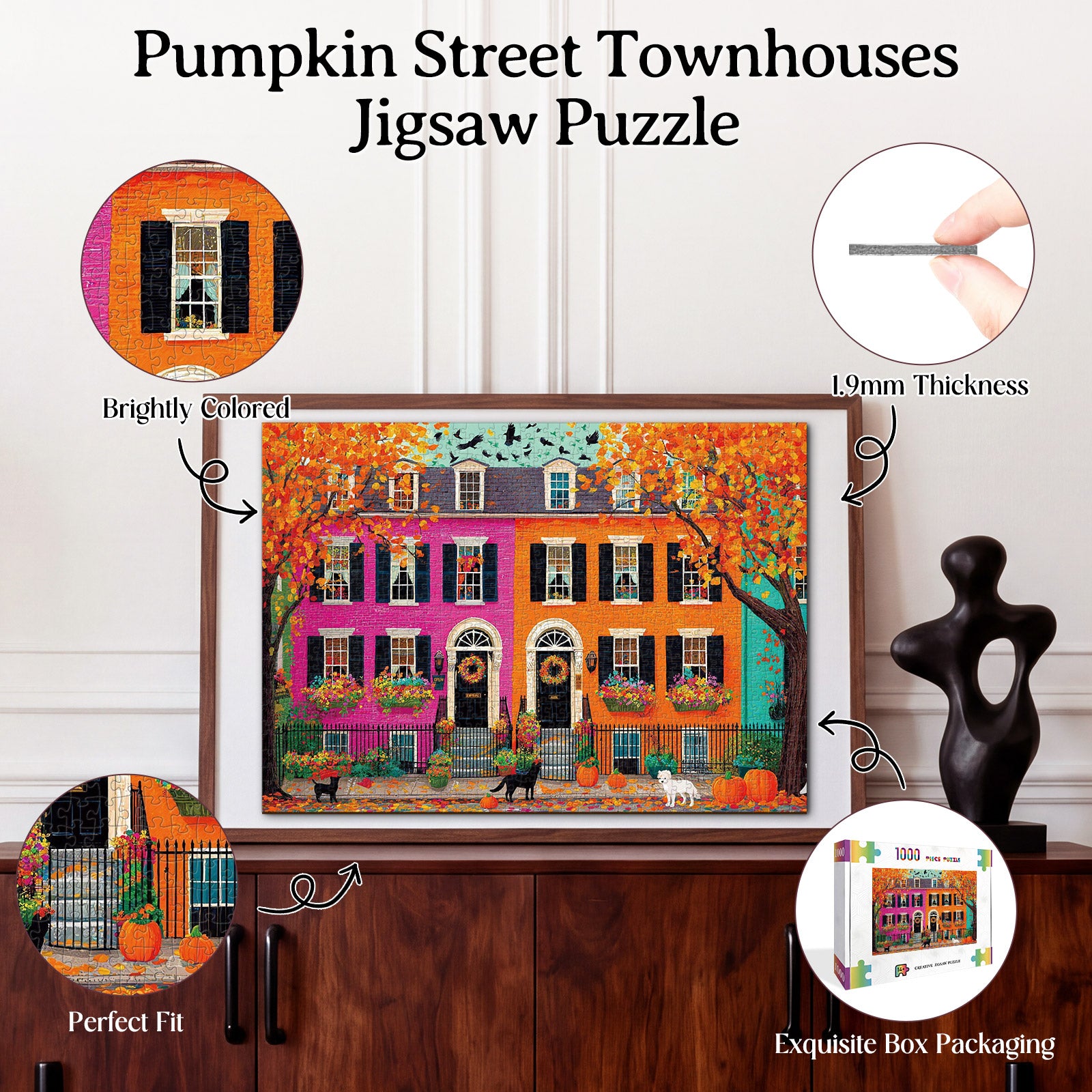kaayee-pumpkin-street-townhouses-puzzle-1000-teile-eco image 3