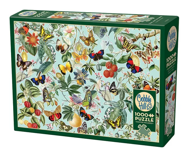 cobble-hill-1000-fruit-and-flutterbies-puzzle-1000-teile-blumen image 1